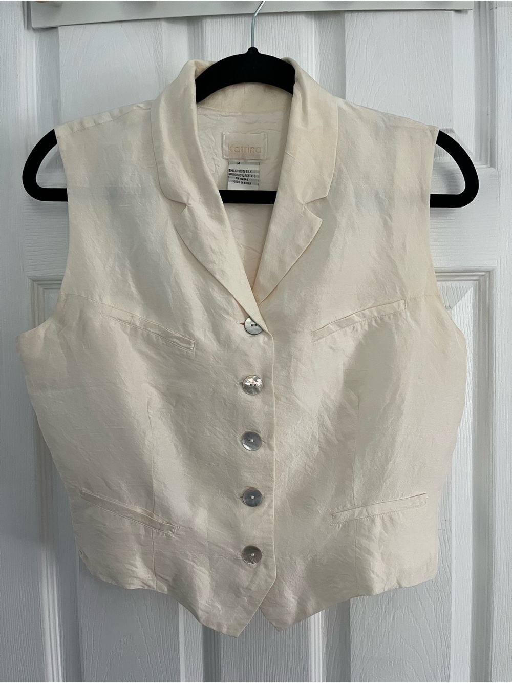 Vintage silk vest